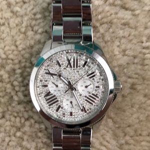 Silver Fossil Watch